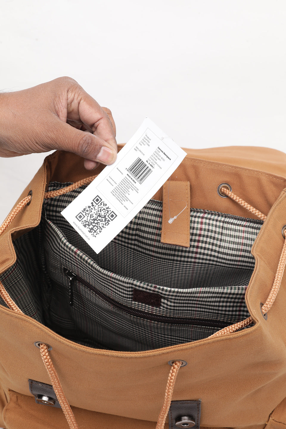 hummel Canvas Backpack (Tan / Khakhi)