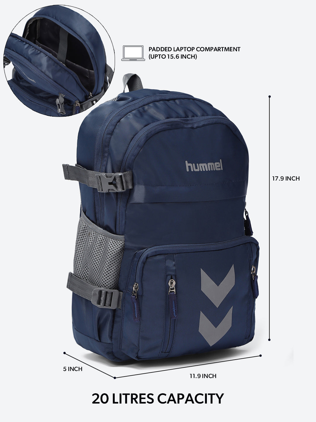 hummel Urban Explorer Laptop Backpack Navy Blue