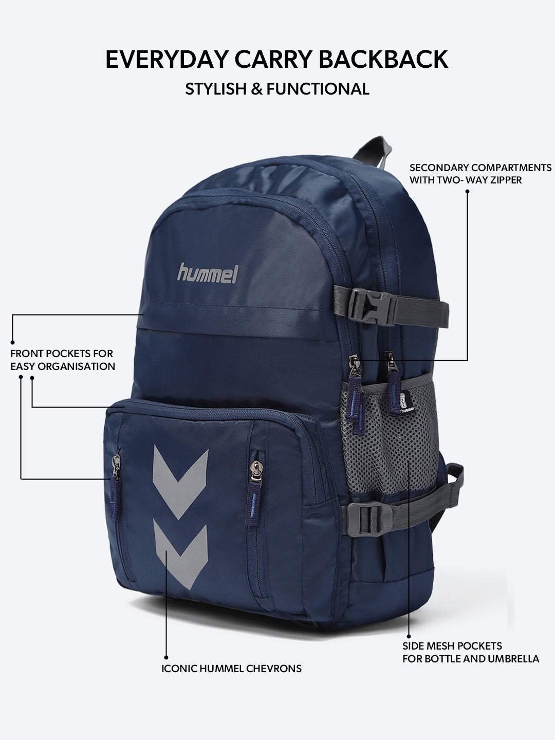 hummel Urban Explorer Laptop Backpack Navy Blue
