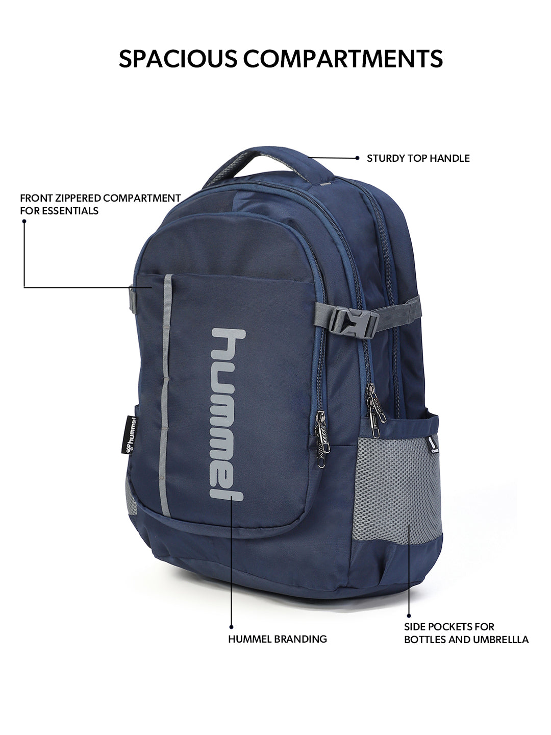 hummel Urban Haul Laptop Backpack Navy Blue