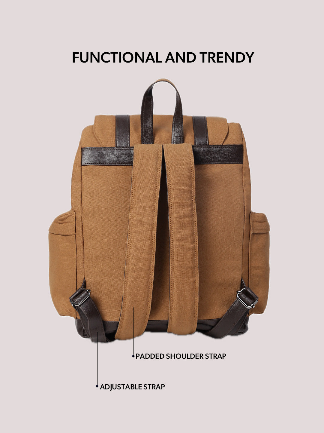 hummel Canvas Backpack (Tan / Khakhi)