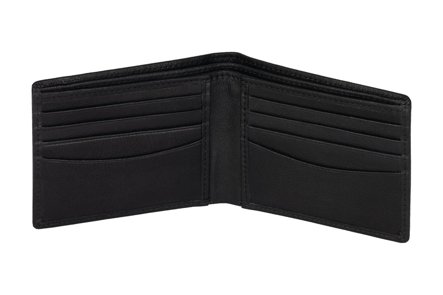 hummel Bi-Fold Leather Wallet (Black)