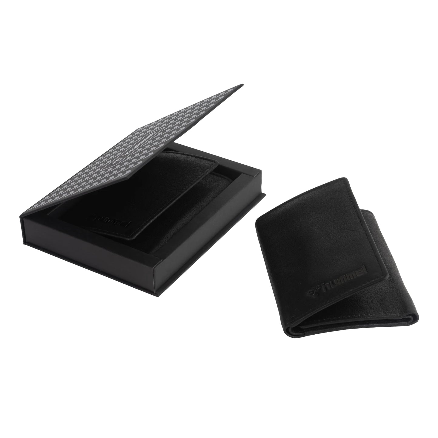 hummel Tri-Fold Leather Wallet (Black)