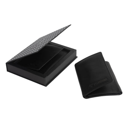 hummel Tri-Fold Leather Wallet (Black)