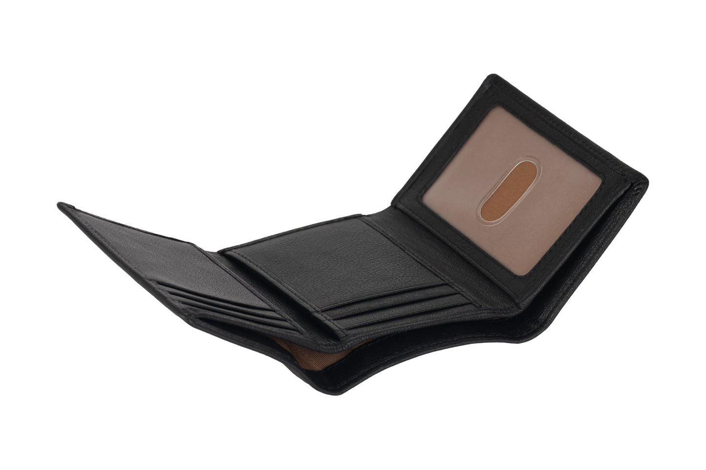 hummel Tri-Fold Leather Wallet (Black)