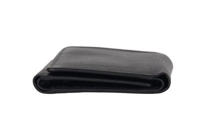 hummel Tri-Fold Leather Wallet (Black)